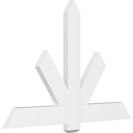Ekena Millwork Kennewick Architectural Grade PVC Gable Bracket, 60"W x 40"H x 2"D x 6"F, 16/12 Pitch GBP060X40X0206KEN00